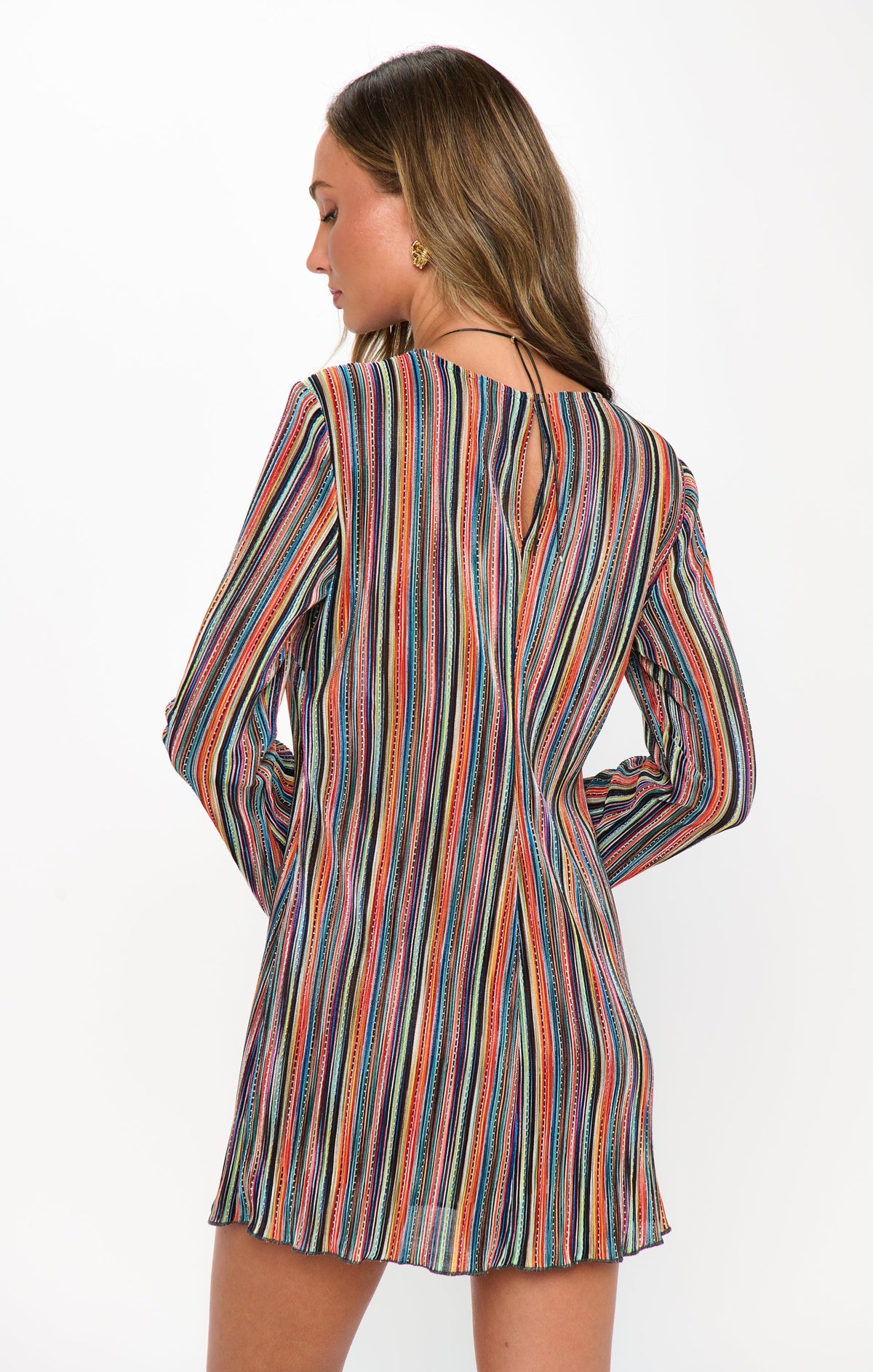 Drifter Mini Dress ~ Sundown Stripe Knit