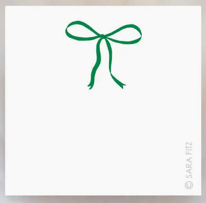 Green Bow Notelets