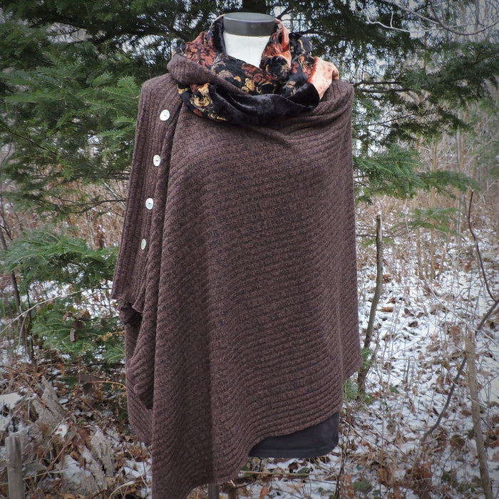 Knit Button Shawl