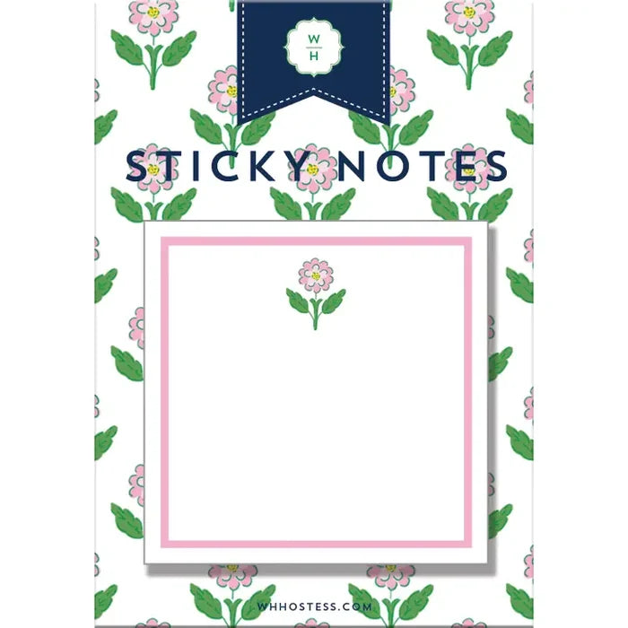 Pink Daisy Sticky Notes