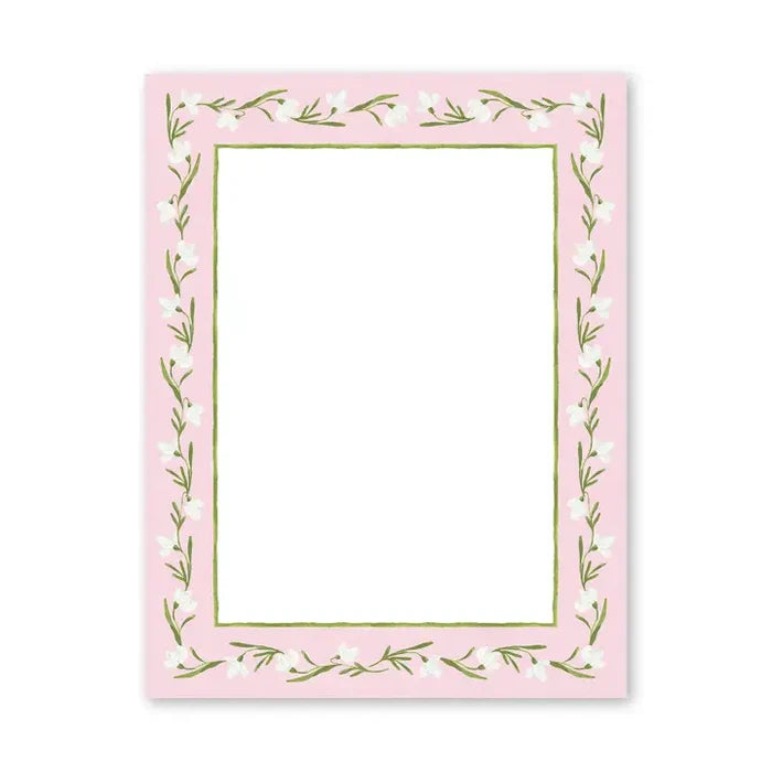 Snowdrop Meadow Pink Notepad