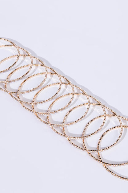 10 RHINESTONE MEMORY WIRE BANGLE