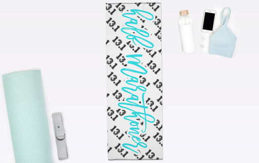 13.1 Half Marathoner Yoga Mat Towel - Nonslip Yoga Towel