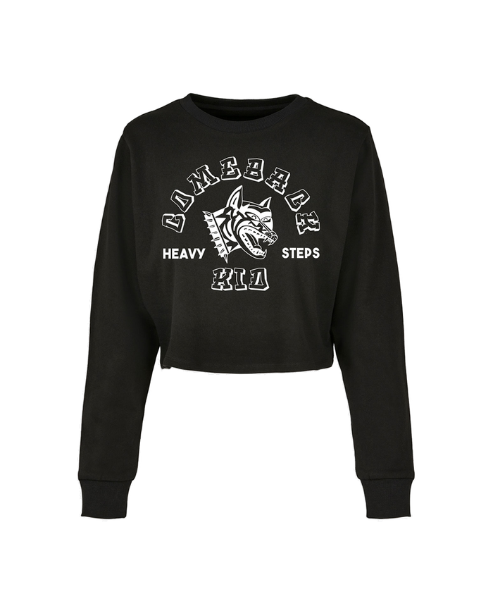 Dog Crop Top Crewneck Sweatshirt