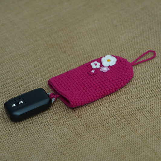 Flower Key Cover | Handmade Crochet Festival Decoration | Artisan Made In India | Eco-Friendly| 100% Cotton |