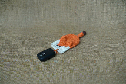 Fox Key Cover | Handmade Crochet Festival Decoration | Artisan Made In India | Eco-Friendly| 100% Cotton |