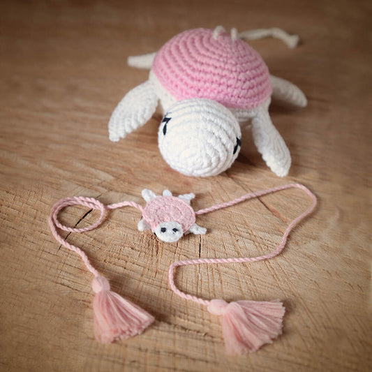 Handmade Turtle Plush Stuffed Toy | White | Toys For Kids | Handmade Infant Soothe Toys | Artisan Made In India | Amigurumi Toys | 100% Cotton | Crochet Cuddle Toys | Rakshabandhan| Gifting