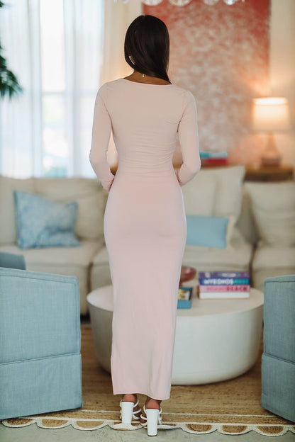 Don't Skip Out Maxi Dress - Light Pink