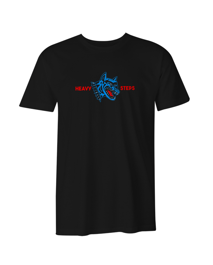 Heavy Steps Dog T-Shirt (Black)