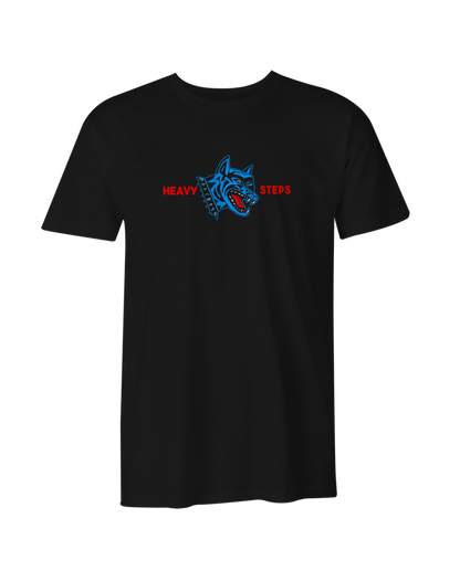 Heavy Steps Dog T-Shirt (Black)