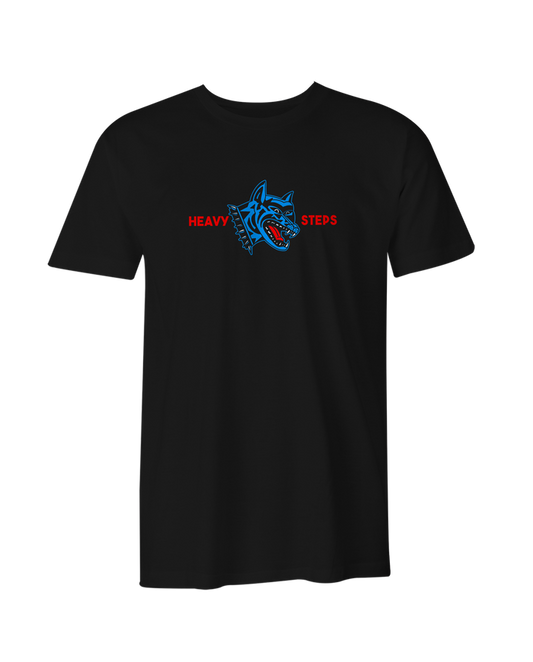 Heavy Steps Dog T-Shirt (Black)