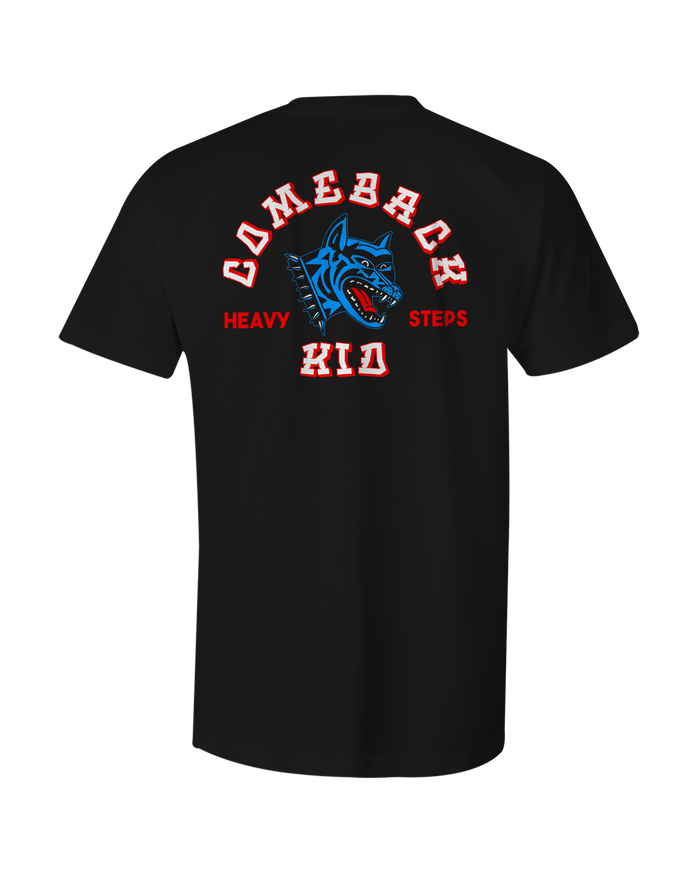 Heavy Steps Dog T-Shirt (Black)