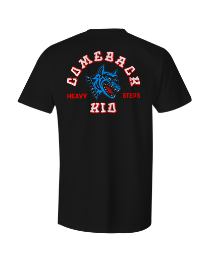 Heavy Steps Dog T-Shirt (Black)