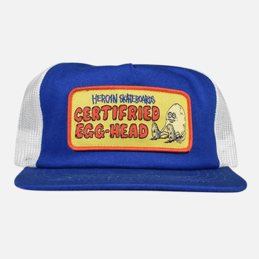 Heroin Skateboards Certified Egg Head Trucker Cap