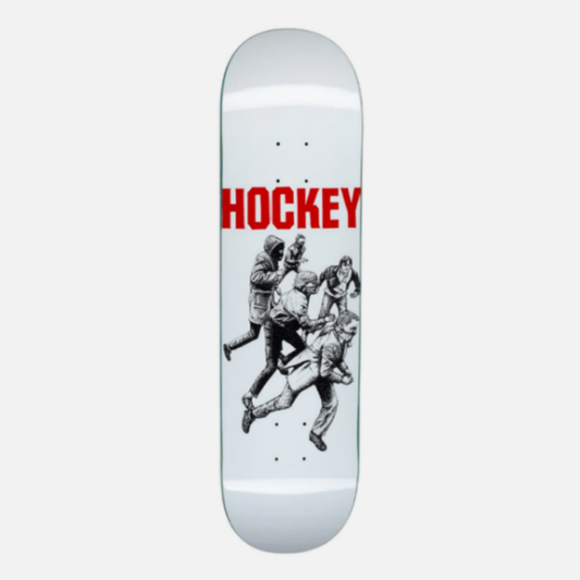 Hockey Vandals White Skateboard Deck - 8.18"