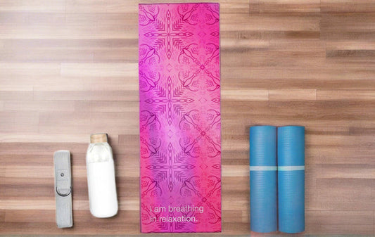 i am breathing in relaxation - Nonslip Yoga Towel