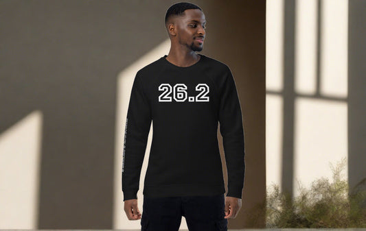 Marathoner Sweatshirt - Unisex organic raglan - Running Shirt