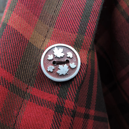 Oh Canada Button Shawl