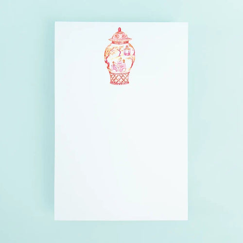 Orange Mahjong Ginger Jar Notepad
