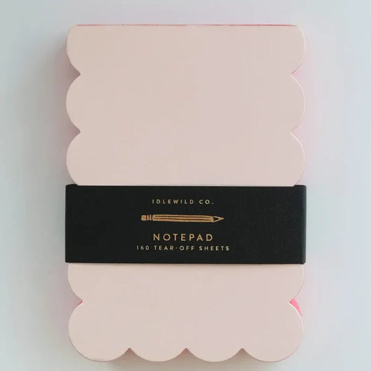 Peach With Persimmon Edge Scallop Notepad