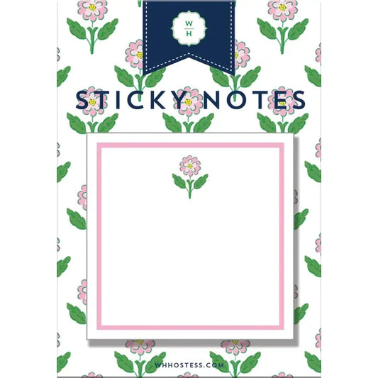 Pink Daisy Sticky Notes