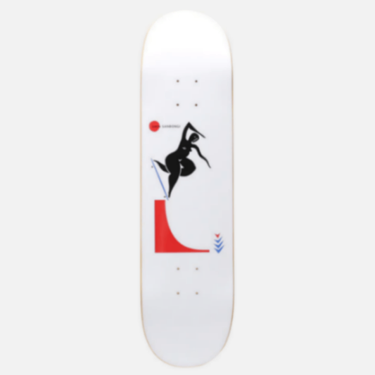 Polar 8.25" Shin Sanbongi Backside Noseblunt Skateboard Deck White