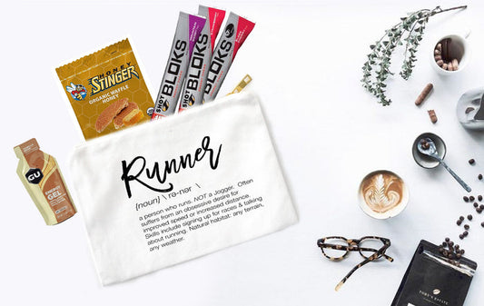 Runner Definition Fuel Bag | Canvas PR Kit for Runners | Running Essentials Pouch | Runner Gift Idea
