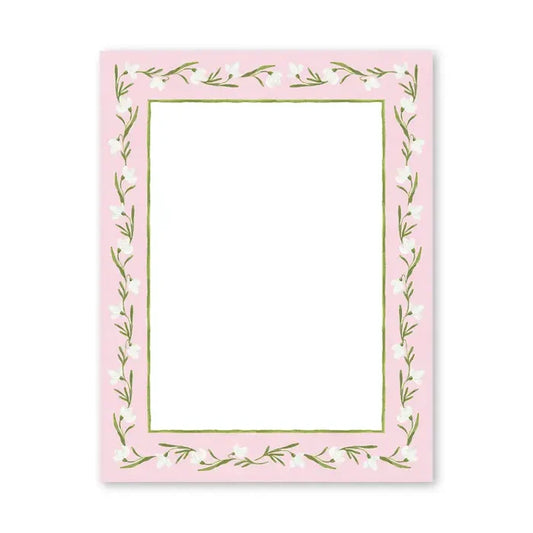 Snowdrop Meadow Pink Notepad