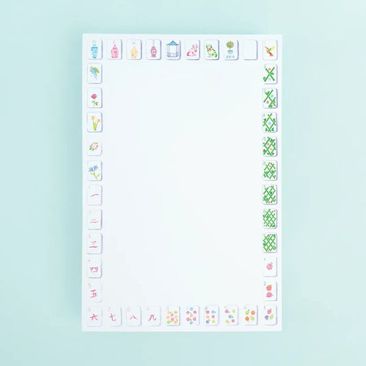 Sunset Mahjong Tiles Border Notepad