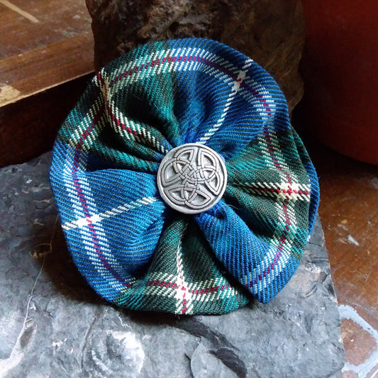 Tartan Rosette Brooch ~ Stock Tartan